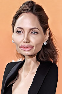 Caricature de Angelina Jolie