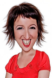 Caricature de Anne Roumanoff