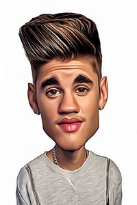 Caricature de Justin Bieber