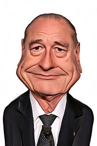 Caricature de Jacques Chirac