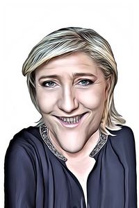 Caricature de Marine Le Pen