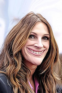 Caricature de Julia Roberts