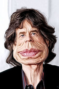 Caricature de Mick Jagger