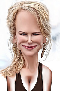 Caricature de Nicole Kidman