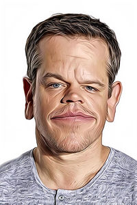 Caricature de Matt Damon