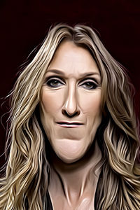 Caricature de Céline Dion