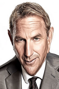 Caricature de Kevin Costner