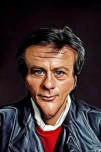 Caricature de Alain Delon