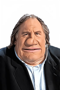 Caricature de Gérard Depardieu