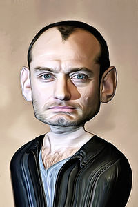 Caricature de Jude Law