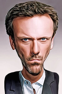 Caricature de Hugh Laurie