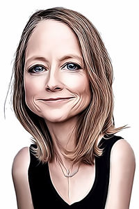 Caricature de Jodie Foster