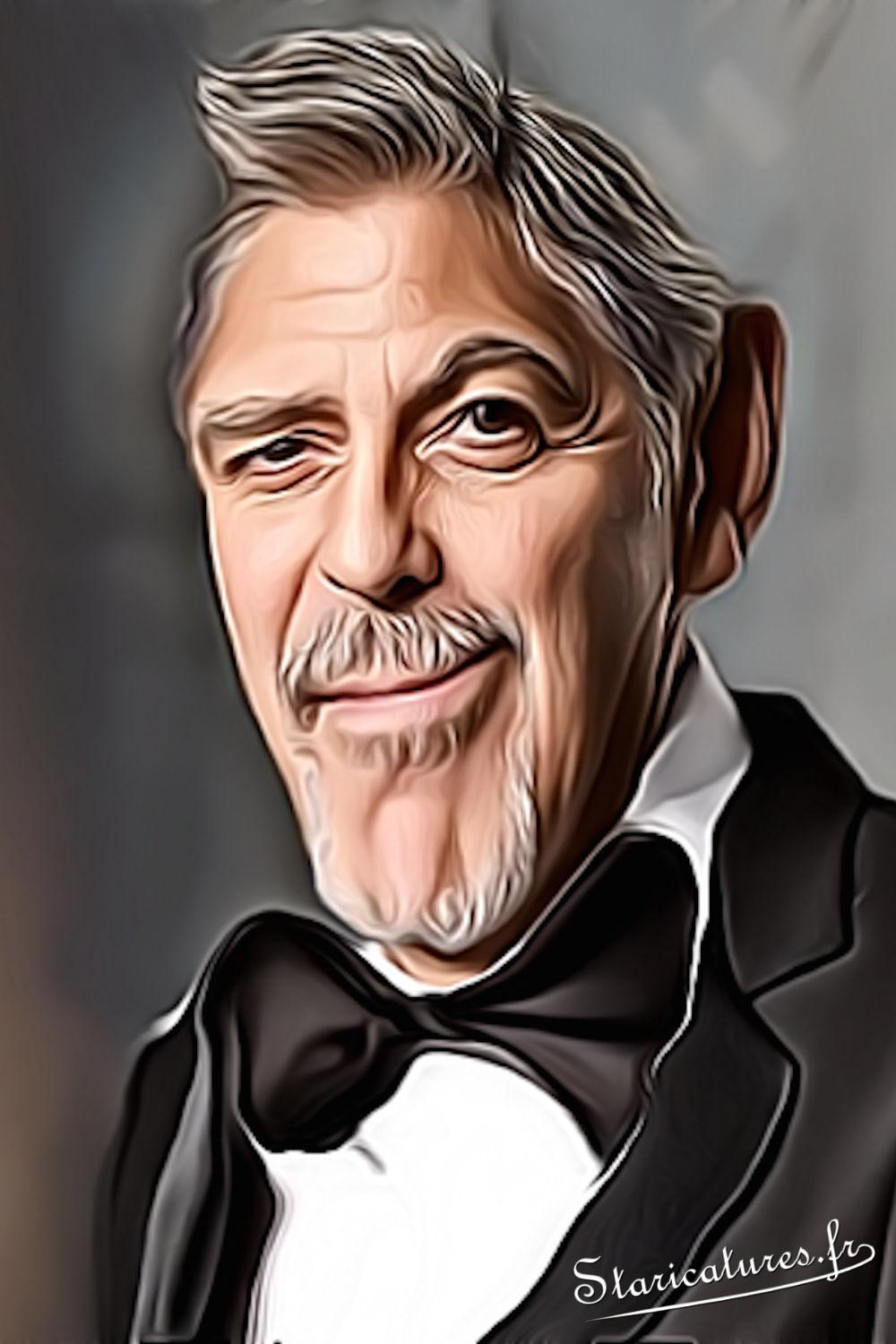 Caricature de George Clooney