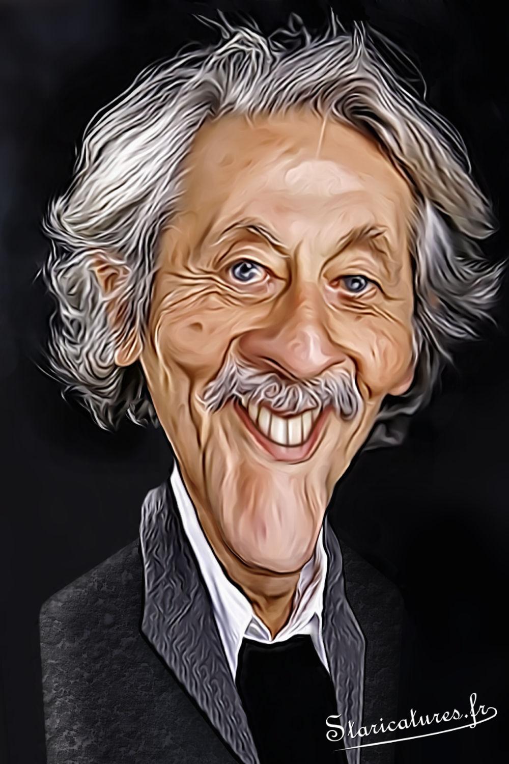 Caricature de Jean Rochefort