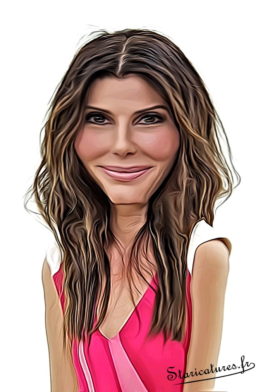 Caricature de Sandra Bullock