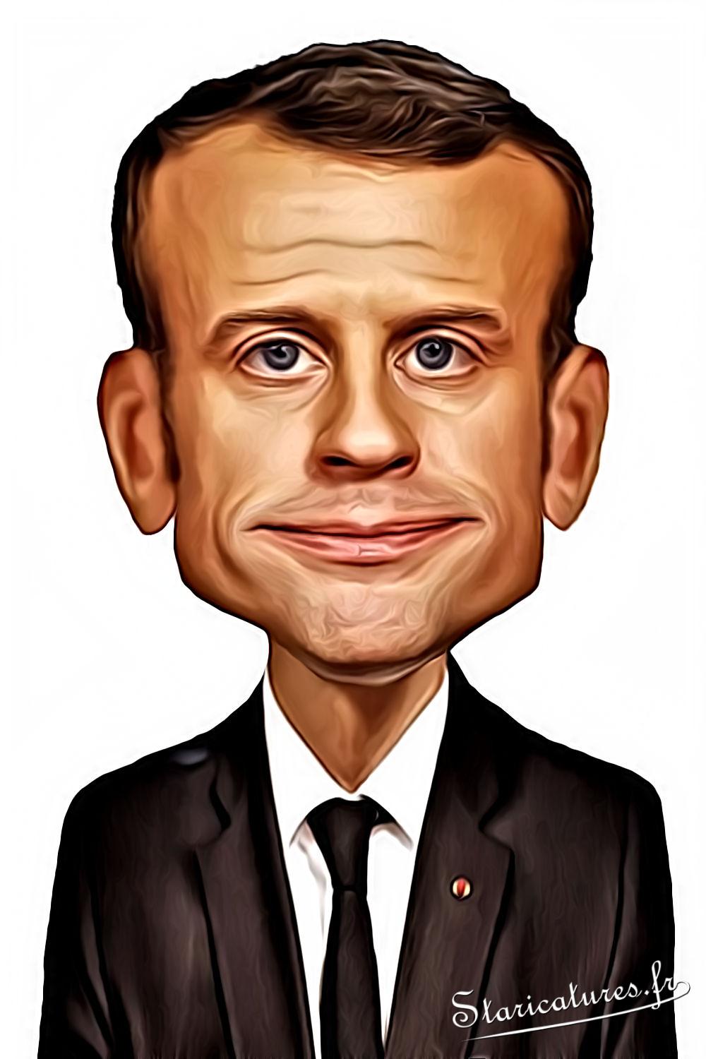 Caricature de Emmanuel Macron