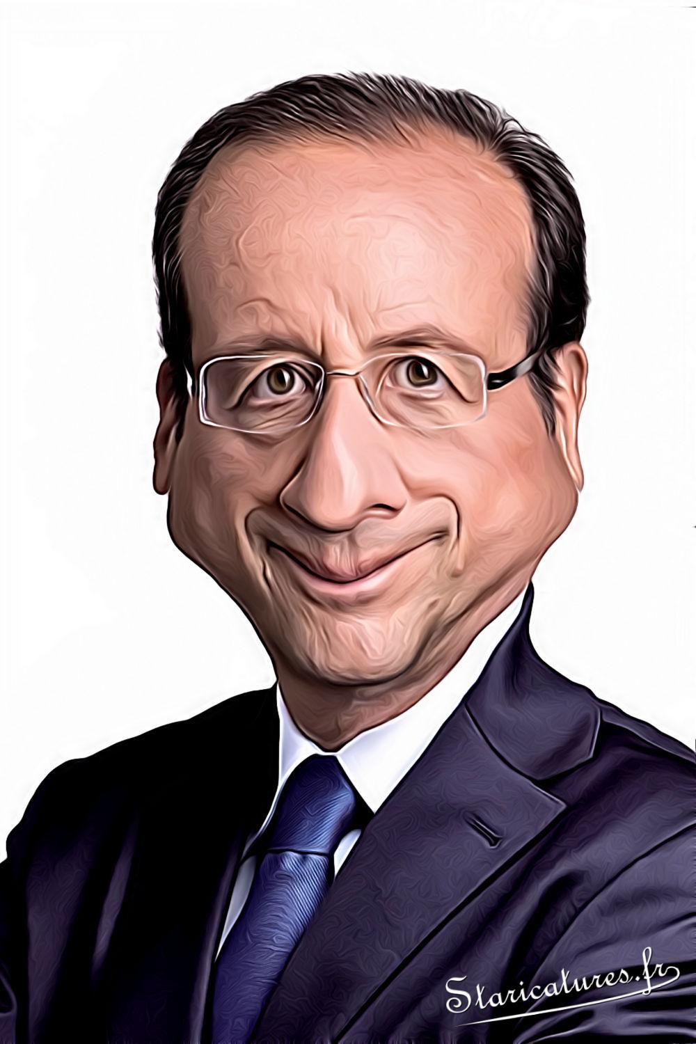 Caricature de François Hollande