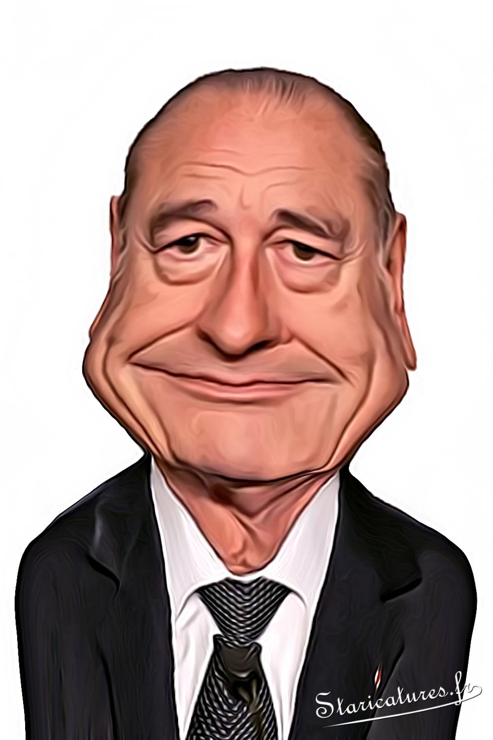 Caricature de Jacques Chirac