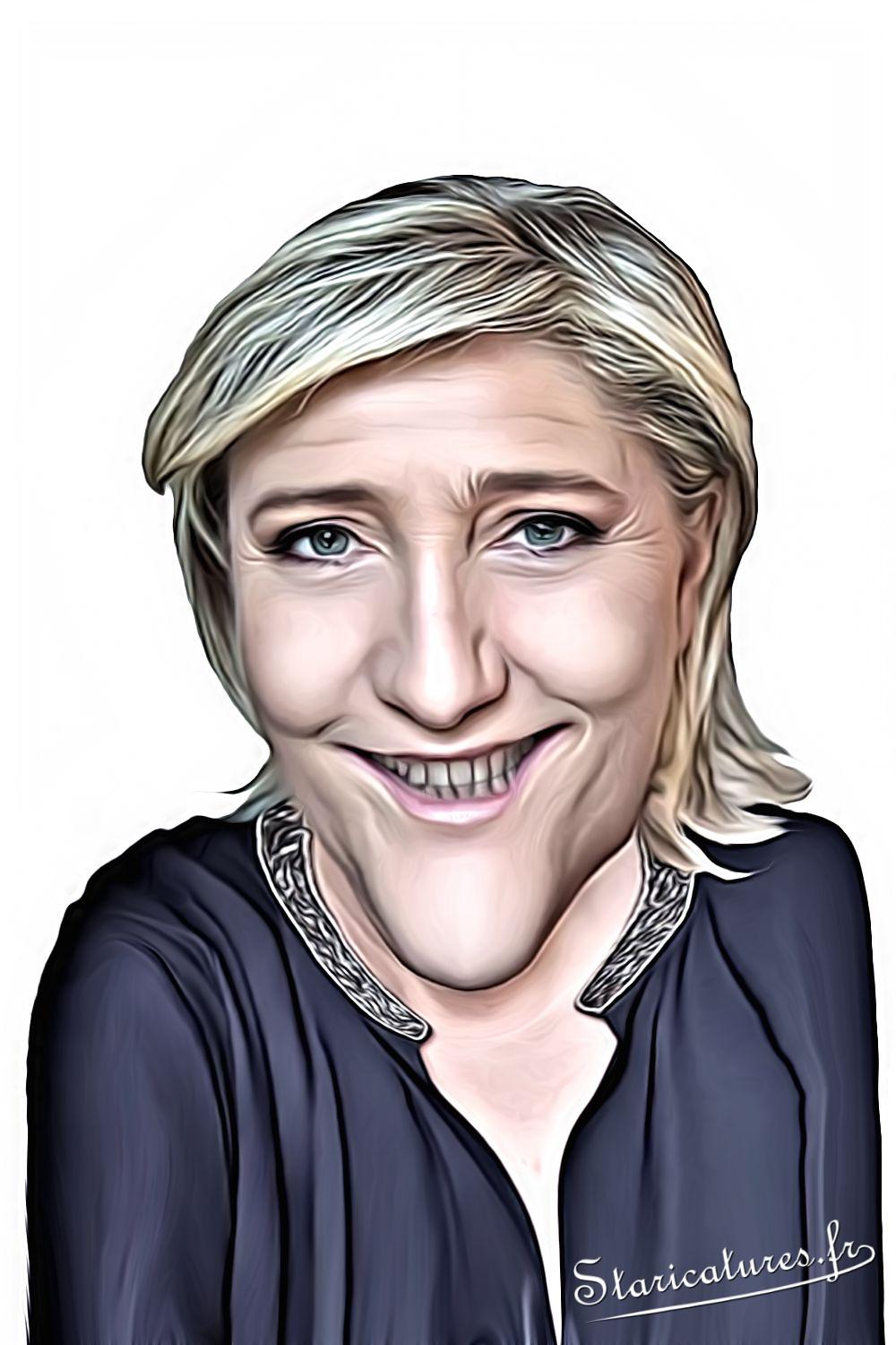 Caricature de Marine Le Pen