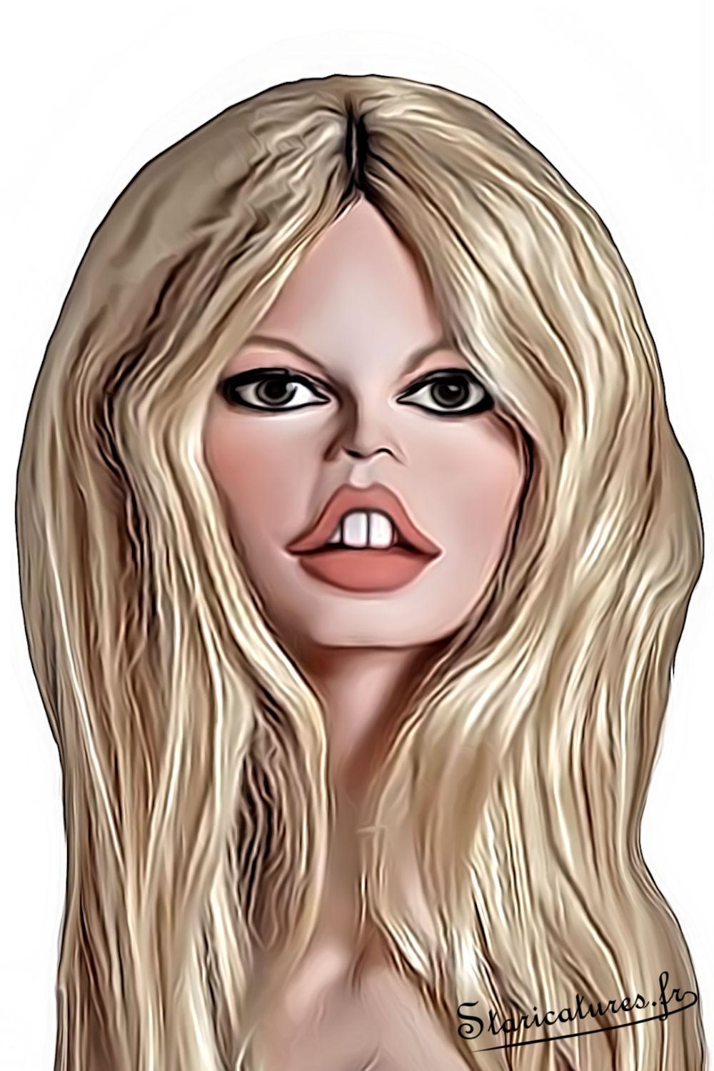 Caricature de Brigitte Bardot