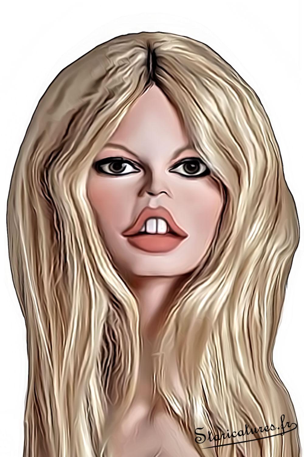 Caricature de Brigitte Bardot