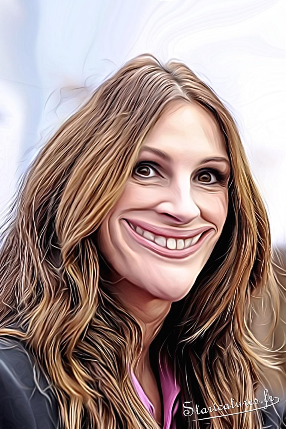 Caricature de Julia Roberts