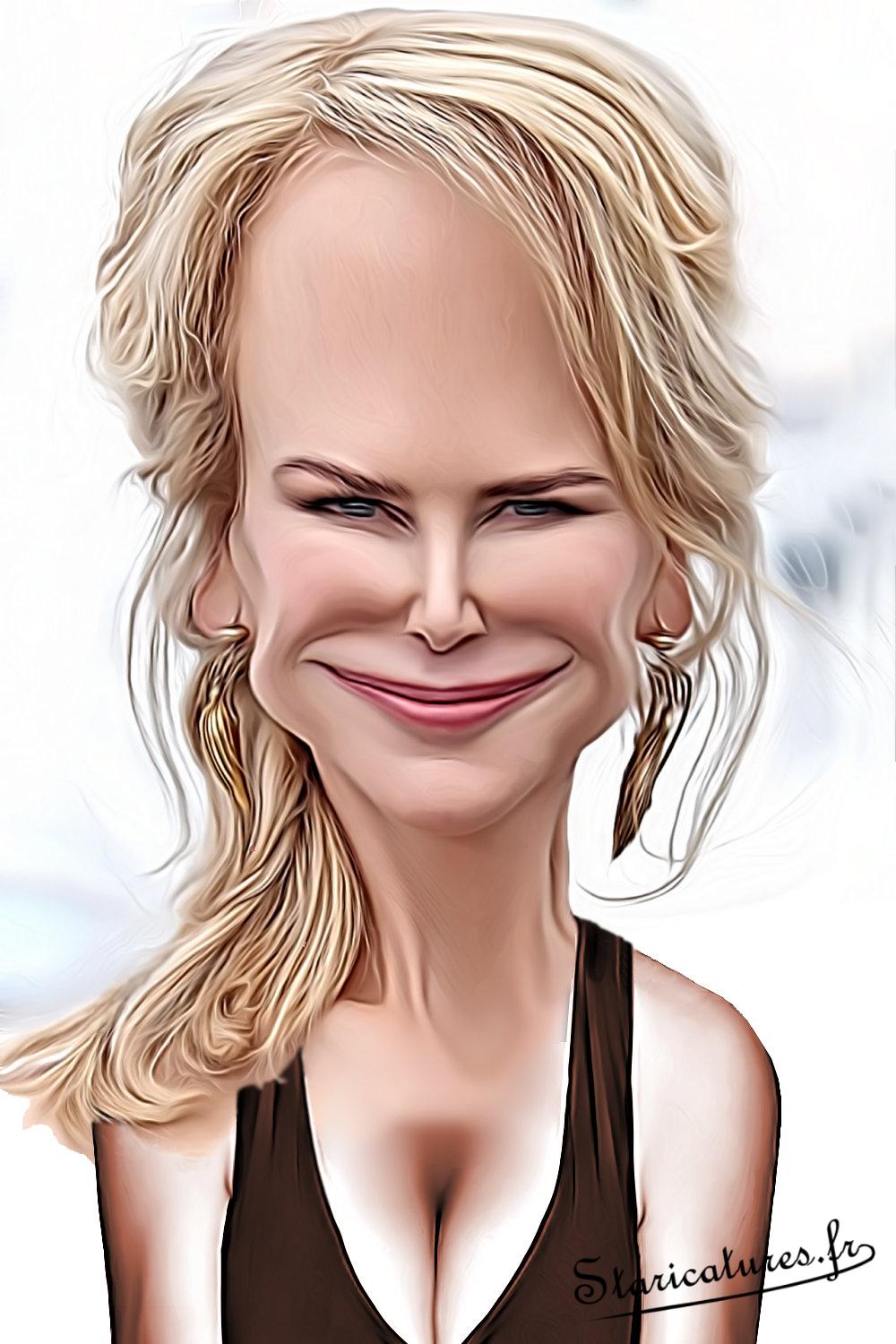 Caricature de Nicole Kidman