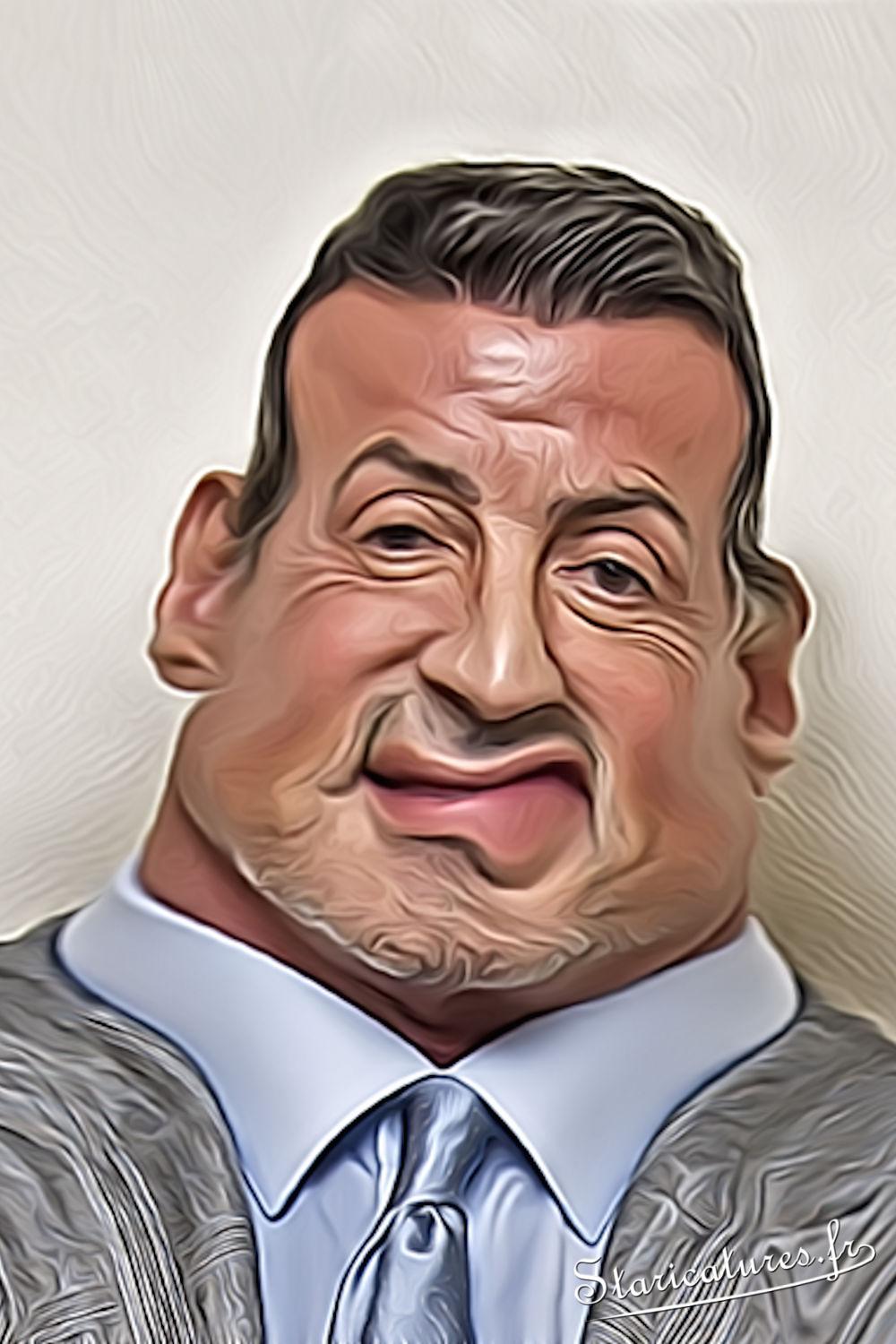 Caricature de Sylverster Stallone