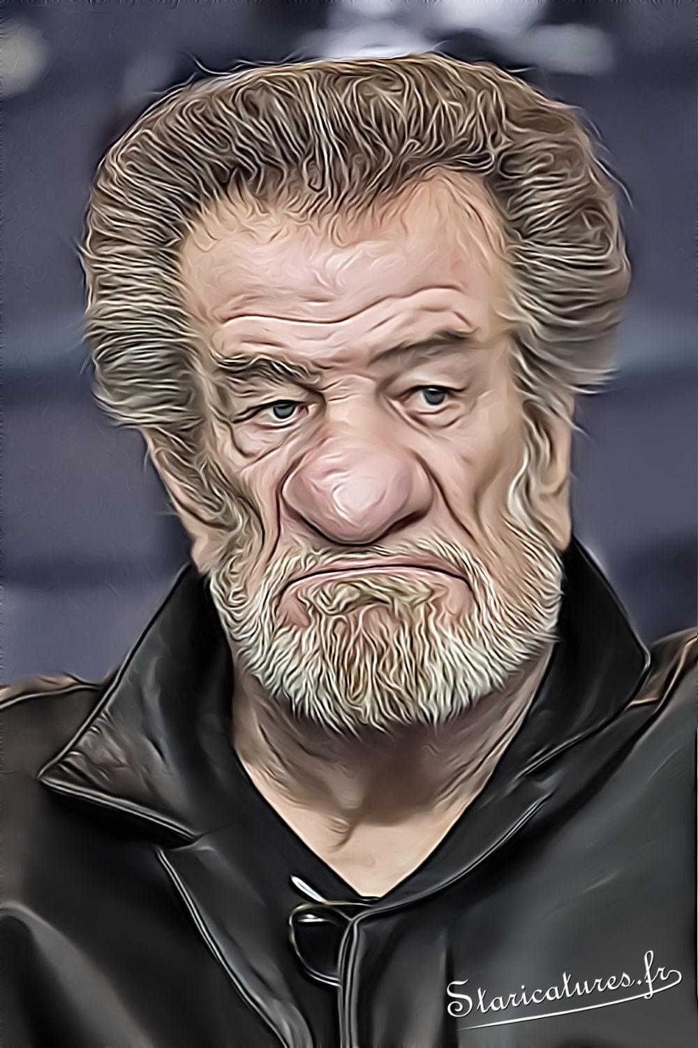 Caricature de Eddy Mitchell