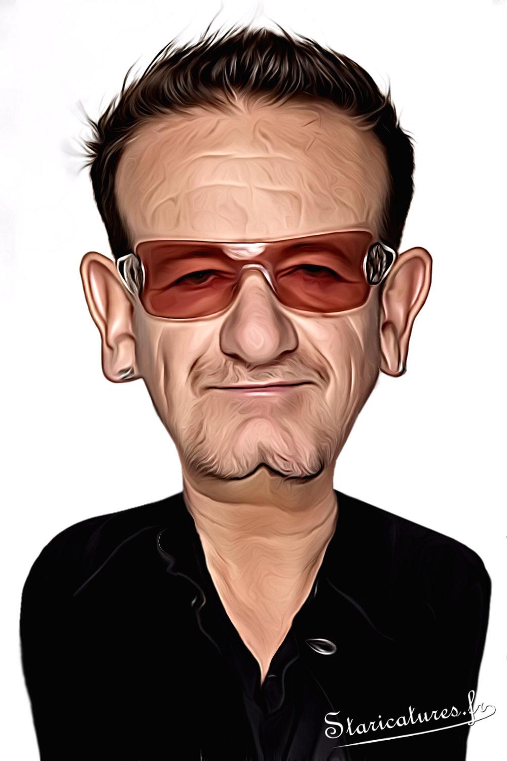 Caricature de  Bono