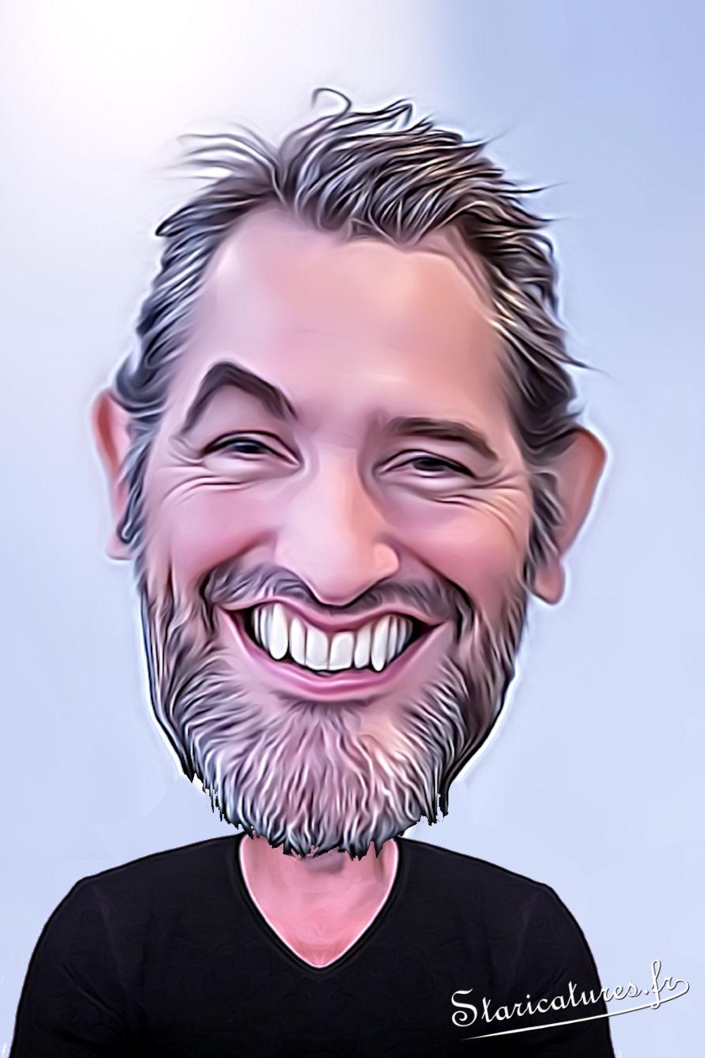 Caricature de Jean Dujardin