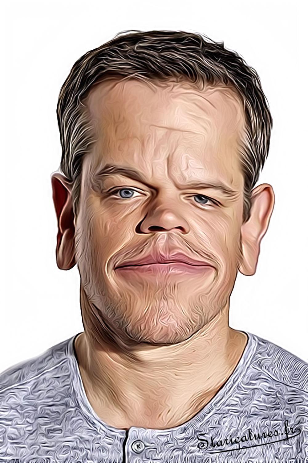 Caricature de Matt Damon