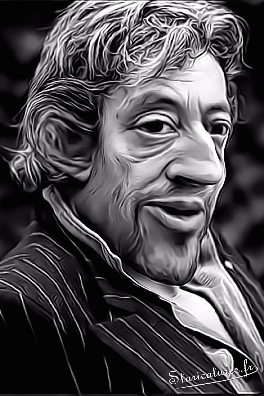 Caricature de Serge Gainsbourg