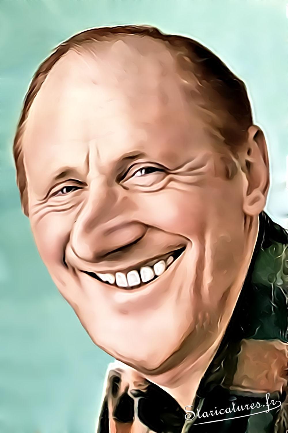 Caricature de  Bourvil