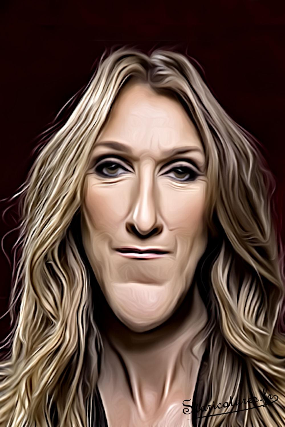 Caricature de Céline Dion