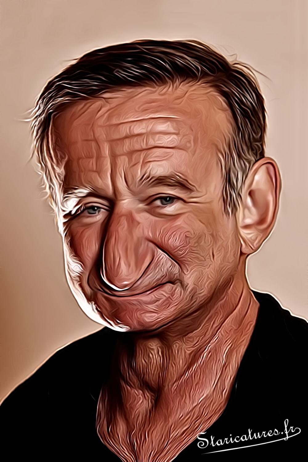 Caricature de Robin Williams