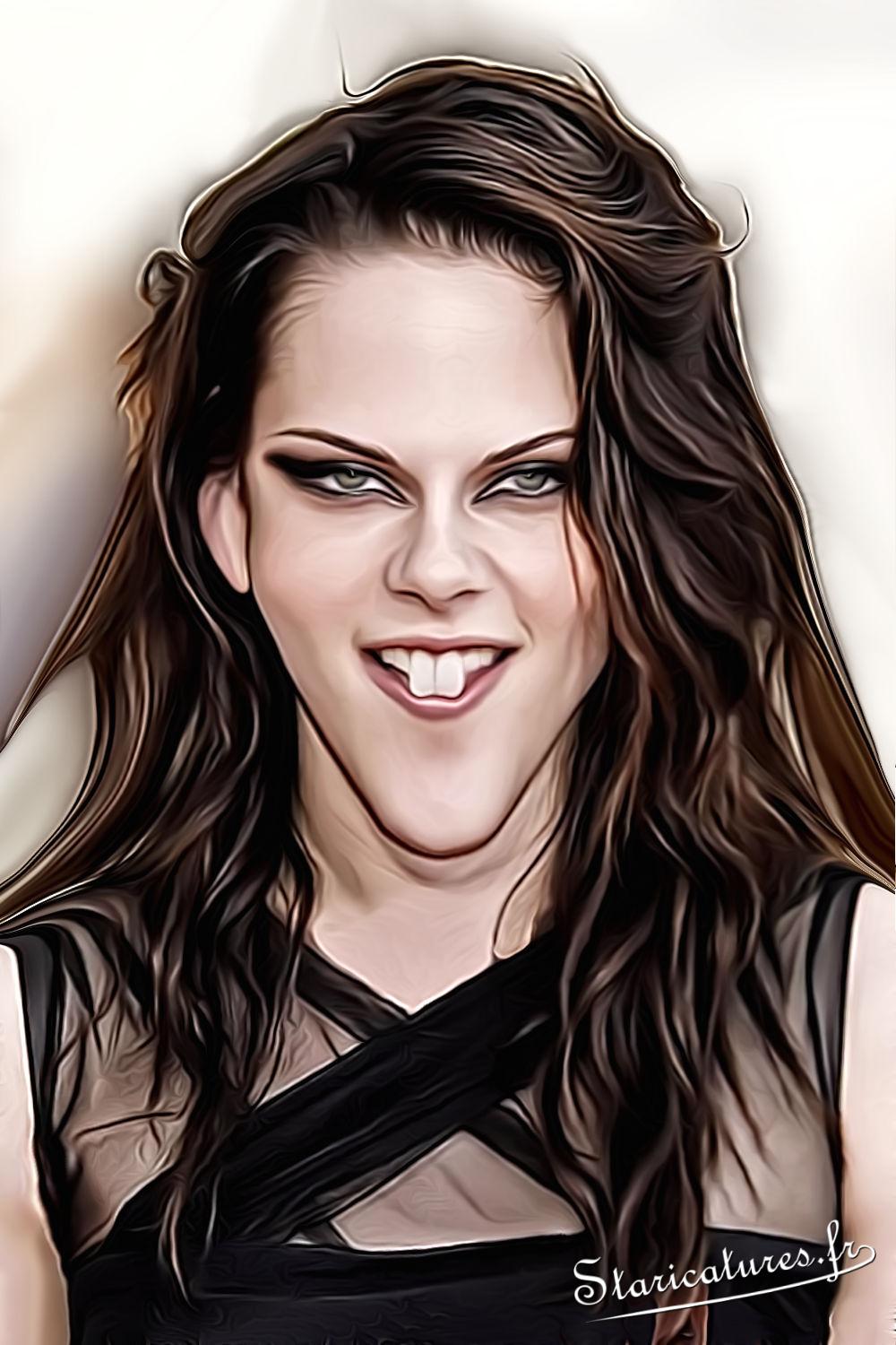 Caricature de Kristen Stewart