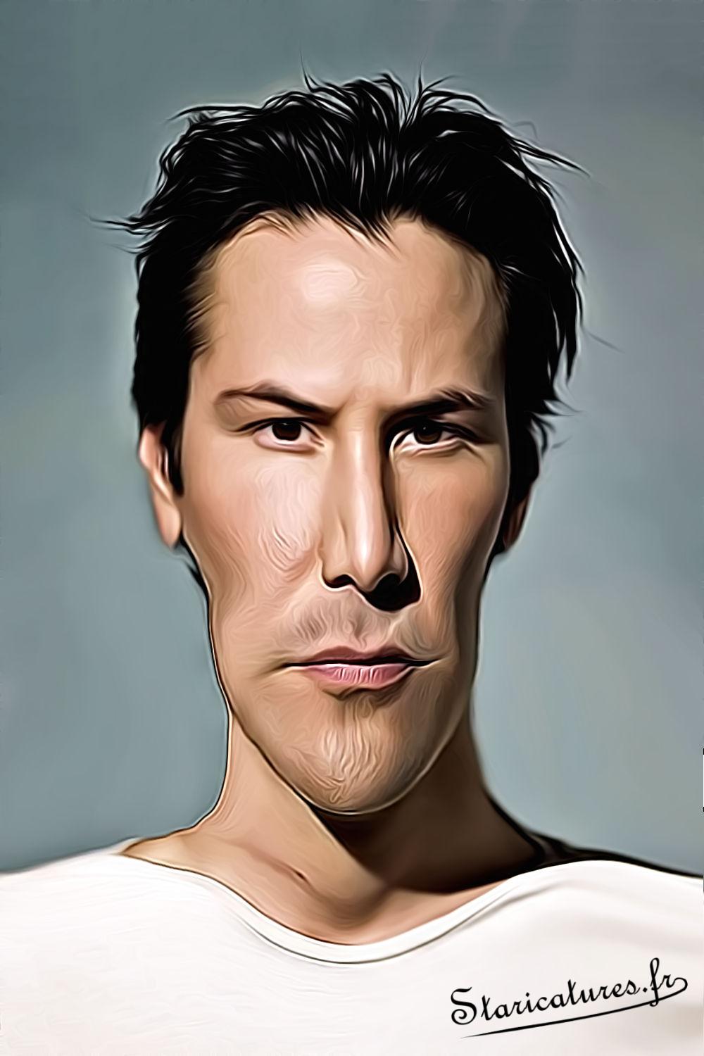 Caricature de Keanu Reeves