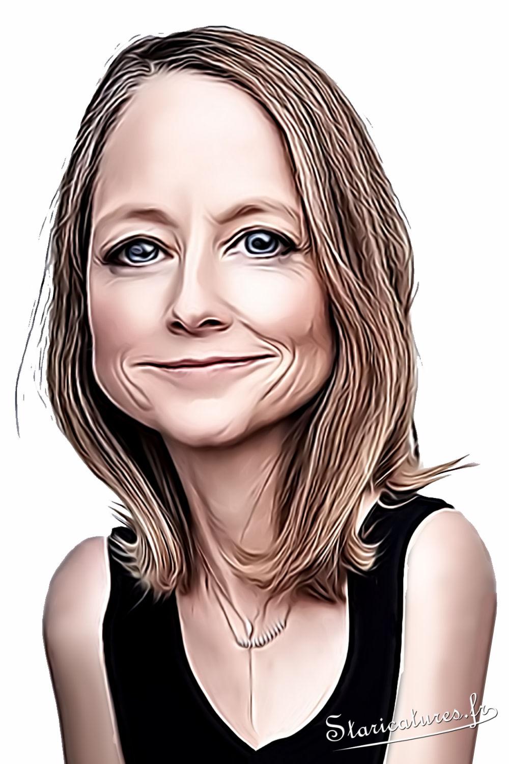 Caricature de Jodie Foster