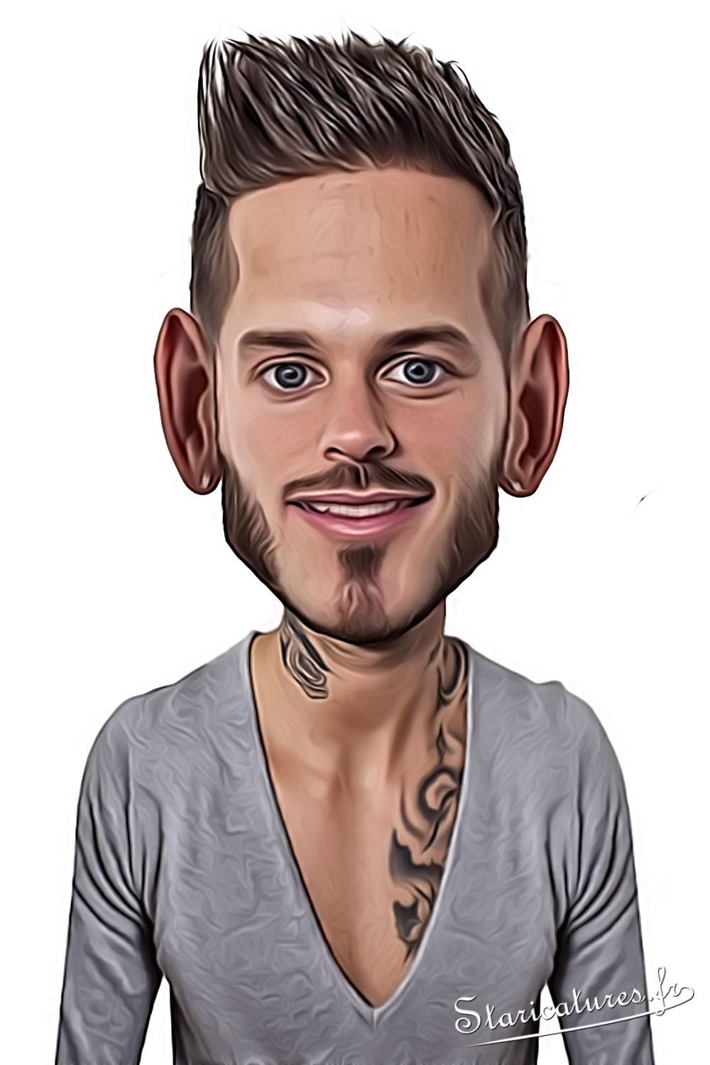 Caricature de M Pokora